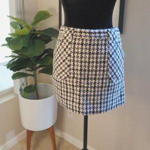 J.Crew Wool Houndstooth Mini Skirt